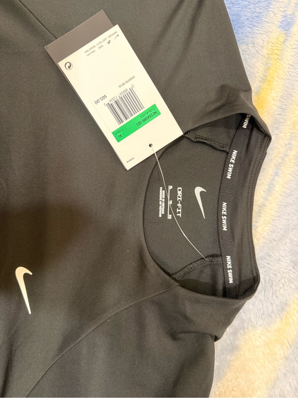 Nike Dri-FIT Black Swim cover up Tee XL
